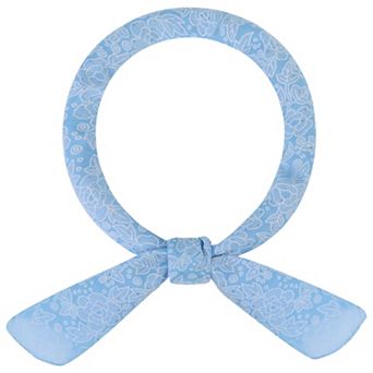 Women's Floral Rhinestone Retro Scarf, 27.6'' Square Cotton Print Pattern Neckerchief Head Wrap