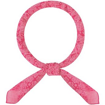 Women's Floral Rhinestone Retro Scarf, 27.6'' Square Cotton Print Pattern Neckerchief Head Wrap