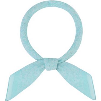 Women's Floral Rhinestone Retro Scarf, 27.6'' Square Cotton Print Pattern Neckerchief Head Wrap