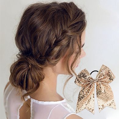 Elegant Sequins Bow Hair Ties Hairdo Clip 1 Pc