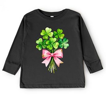 Clover Watercolor Bouquet - Toddler Long Sleeve Graphic Tee