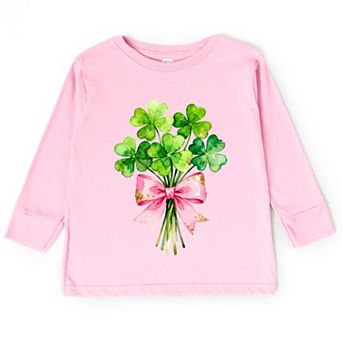 Clover Watercolor Bouquet - Toddler Long Sleeve Graphic Tee