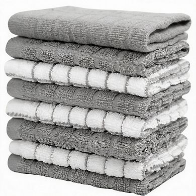 8-Pack Cotton Dish Cloths - Soft, Absorbent, Reusable for a Cleaner Home