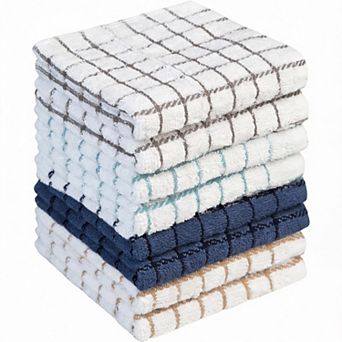 8-Pack Cotton Dish Cloths - Soft, Absorbent, Reusable for a Cleaner Home