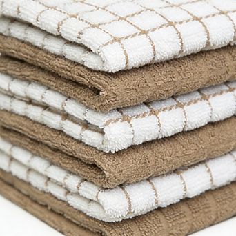 8-Pack Cotton Dish Cloths - Soft, Absorbent, Reusable for a Cleaner Home
