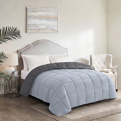 Reversible Microfiber Comforter - All Season, Lightweight, Soft, Breathable