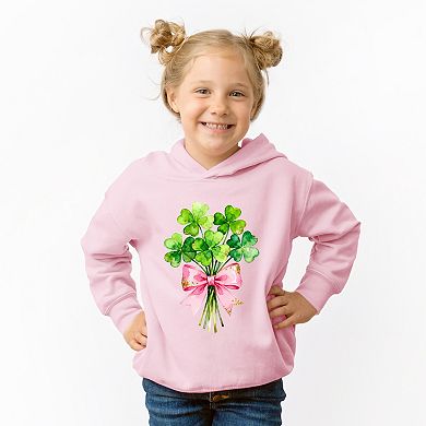 Clover Watercolor Bouquet - Toddler Hoodie