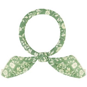 Women's Rose Vintage Scarf, Retro Square Cotton Linen Neckerchief Scarves for Spring Costume, Travel