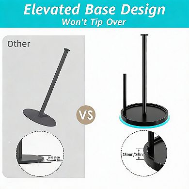 One-Hand Tear Paper Towel Holder, Portable, Anti-Slip Base, Modern Design