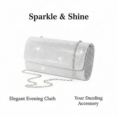 AKSZRI Sparkling Evening Clutch - Party Handbag & Wedding Purse for Women