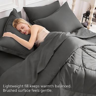 Queen Size Soft Microfiber Comforter Set with Sheets & Shams