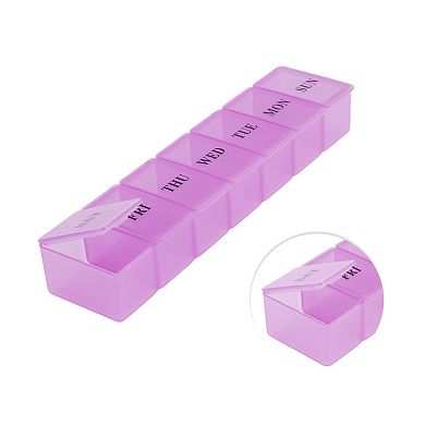 Waterproof 7 Grids Single Row Pill Case for Travel 1 Pc