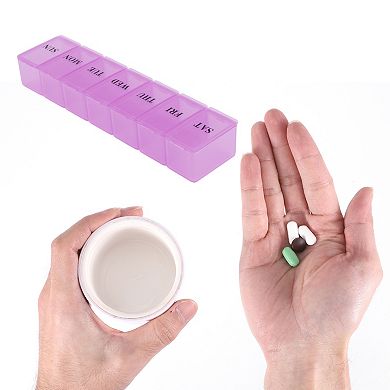 Waterproof 7 Grids Single Row Pill Case for Travel 1 Pc