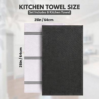 Ultra Soft & Absorbent Cotton Dish Towels, 6-Pack