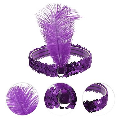 Feathers Faux Diamond Headbands for Women 1 Pc