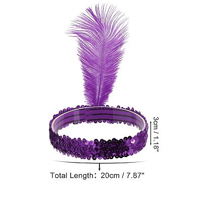 Feathers Faux Diamond Headbands for Women 1 Pc