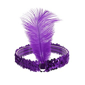 Feathers Faux Diamond Headbands for Women 1 pc