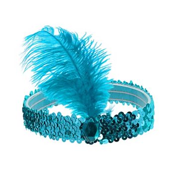 Feathers Faux Diamond Headbands for Women 1 pc