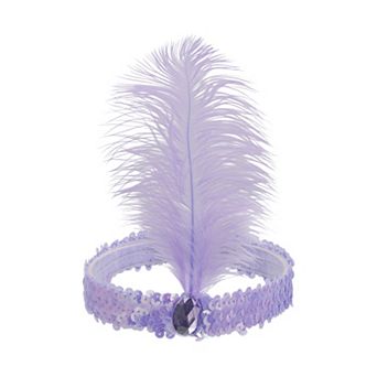 Feathers Faux Diamond Headbands for Women 1 pc