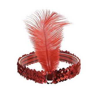 Feathers Faux Diamond Headbands for Women 1 pc