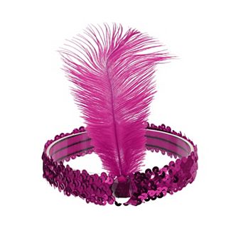 Feathers Faux Diamond Headbands for Women 1 pc