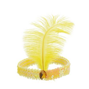 Feathers Faux Diamond Headbands for Women 1 pc
