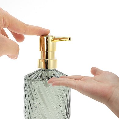 Durable Cylinder Twill Lines Soap Dispenser 1 Pc