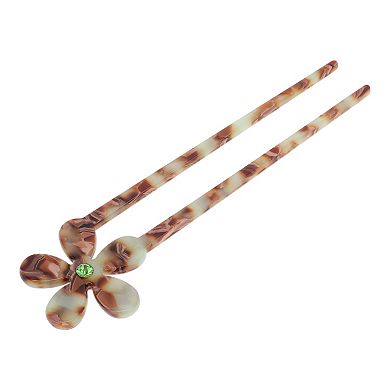 Five-petal Flower Chignon Pin for Women 1 Pc