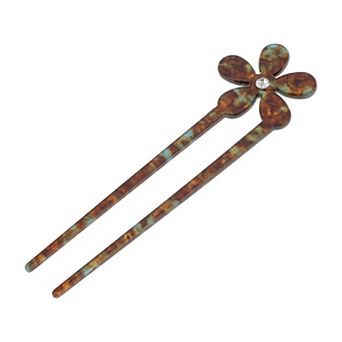 Five-petal Flower Chignon Pin for Women 1 pc