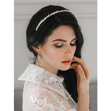 Rhinestone Pearl Crystal Headband for Wedding, Prom, Birthday - Catch-the-Light Sparkle