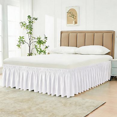 Polyester Bed Skirt with Adjustable Elastic, Easy Fit, Wrinkle & Fade Resistant