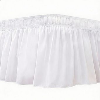 Polyester Bed Skirt with Adjustable Elastic, Easy Fit, Wrinkle & Fade Resistant