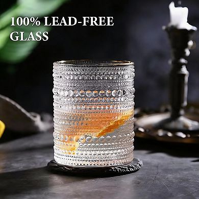 Set of 8 Glassware: 4x12oz & 4x10oz Clear Glasses for Drinks