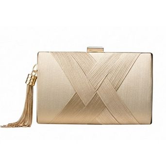 AKSZRI Women's Tassel Evening Clutch - Convertible Crossbody & Shoulder Bag for Wedding & Party