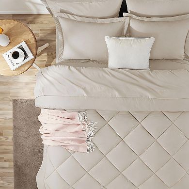 King Size 7-Piece Bedding Set - Soft Microfiber Comforter, Sheets, & Shams