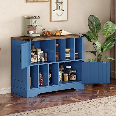 39in Large Vinyl Record Storage, Farmhouse Wood Turntable Record Player Stand with Storage Cabinet