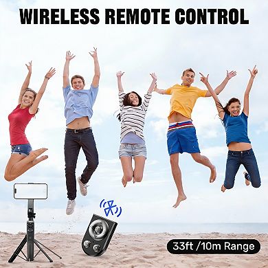 360° AI Face Tracking Tripod for iPhone, 4-in-1 Functionality, LED Ring Lights, Remote Control