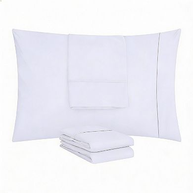4-Pack Microfiber Pillowcases, 20x30" with Envelope Closure, Soft, Fade & Shrink Resistant