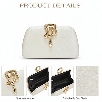 AKSZRI Glitter Clutch - Elegant Evening Bag for Parties, Weddings & Formal Events