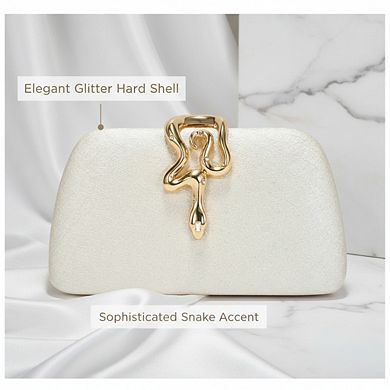 AKSZRI Glitter Clutch - Elegant Evening Bag for Parties, Weddings & Formal Events