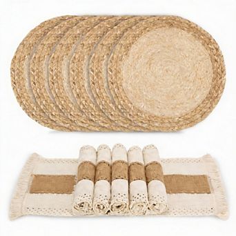 Handmade Cotton and Water Hyacinth Placemats Set
