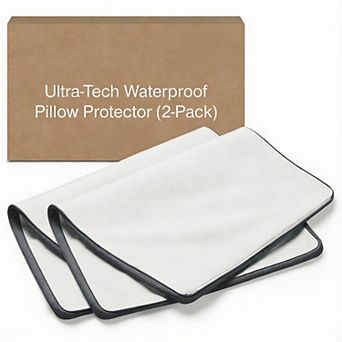 Soft Breathable Waterproof Pillow Protector Pack of 2 Queen Size