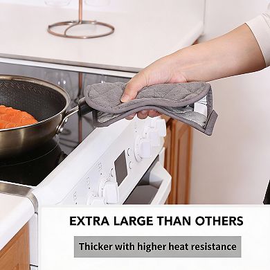4 Pack Heat Resistant Kitchen Potholders - Safe, Durable, and Stylish