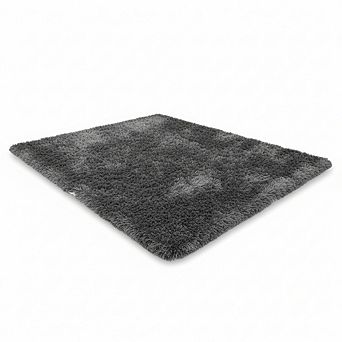 Machine Washable 5x8 Shaggy Area Rug, Soft Fluffy for Living Room & Bedroom, Grey
