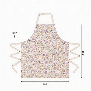 Double Sided Cotton-Linen Apron with Pockets for Cooking, Crafting, and Gardening