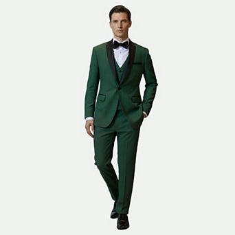 Men's 3 pc Suit 1 Button Slim-Fit Shawl Collar - Wedding/Business Formal