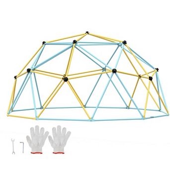 10 Ft Geometric Climbing Dome Jungle Gym with Easy Assembly 750 Lb Capacity for Kids Ages 3 to 10