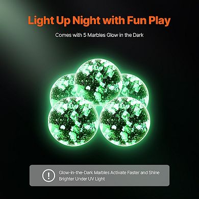 145-Piece Marble Run Set with Glow Marbles & Race Track