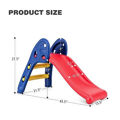 2-Step Folding Plastic Slide for Kids