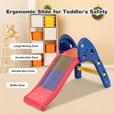 2-Step Folding Plastic Slide for Kids